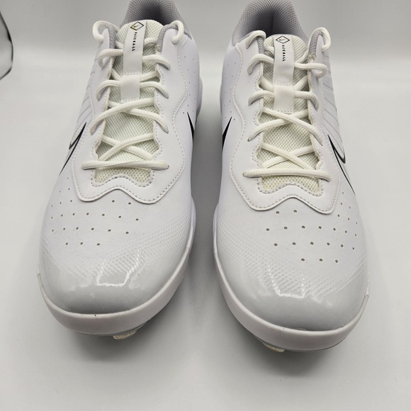 Nike Alpha Huarache Varsity‎ 4 Low Cleats Mens 13 White Wolf Grey Metal Baseball